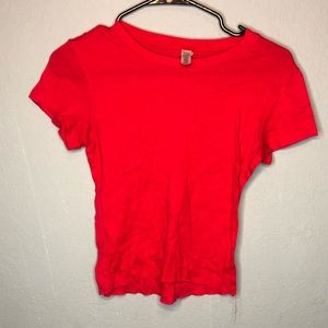 Red top crop top like